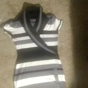 A gently worn fall sweater dress.